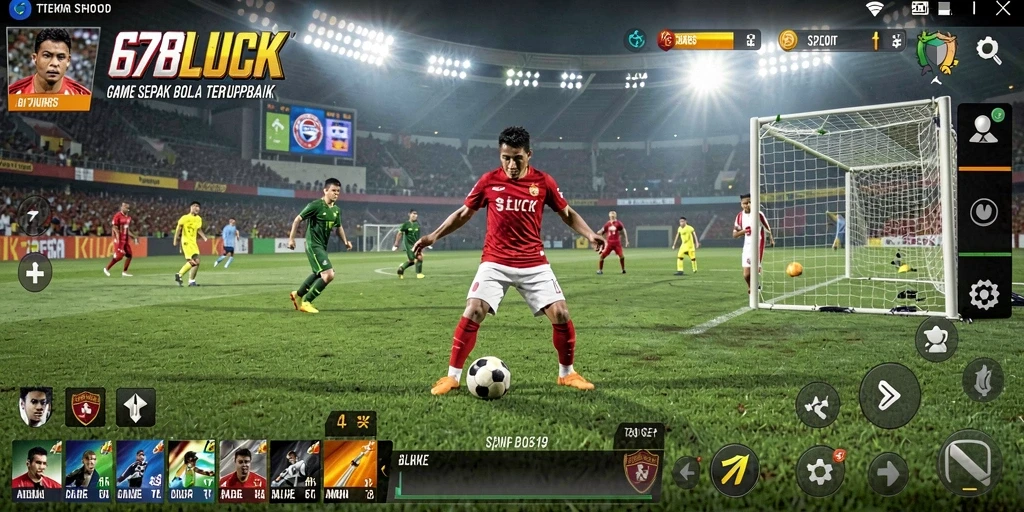Tampilan gameplay sepak bola yang mendebarkan di 678LUCK.
