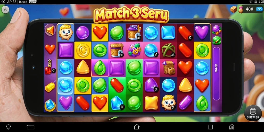 Tampilan gameplay API36 yang penuh warna dan mendebarkan.