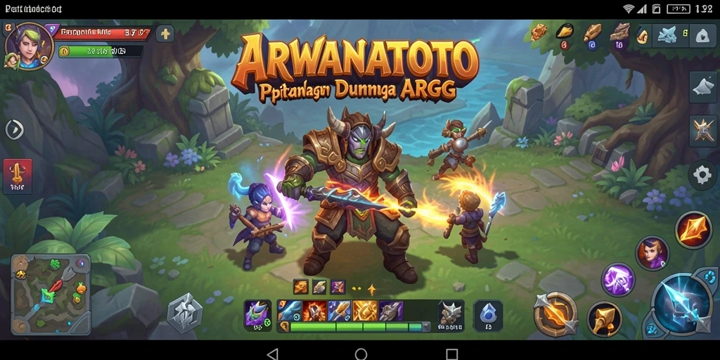 Tampilan gameplay ARWANATOTO yang penuh aksi dan petualangan.