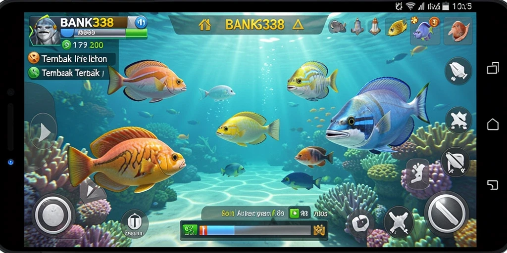 Tampilan gameplay BANK338 yang menarik saat menangkap ikan.