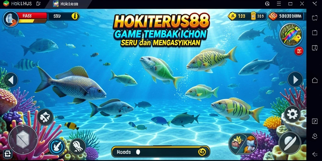 Tampilan gameplay HOKITERUS88 yang penuh aksi Tembak Ikan.