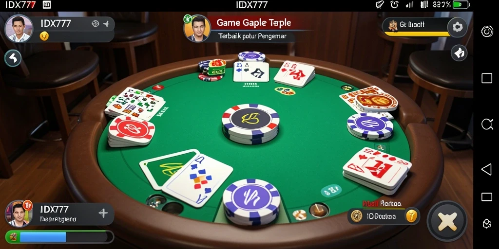 Tampilan gameplay seru dan interaktif game Gaple IDX777.