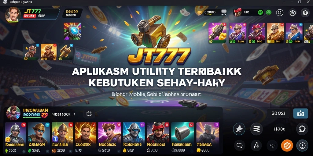 Tampilan antarmuka yang sederhana dan mudah diakses dalam JT777.