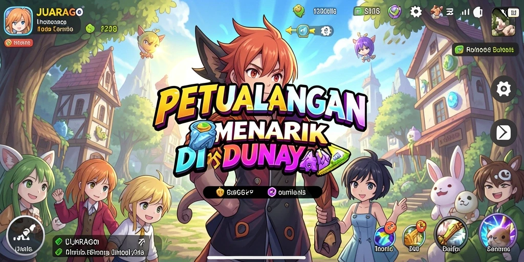 Screenshot JUARAGO menampilkan aksi seru karakter dalam pertarungan anime.