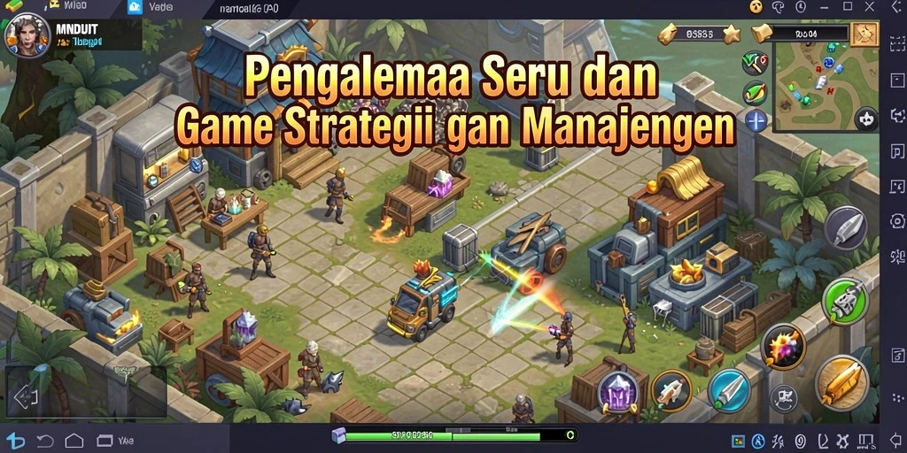 Tampilan gameplay MNDUIT yang imersif dan penuh warna.