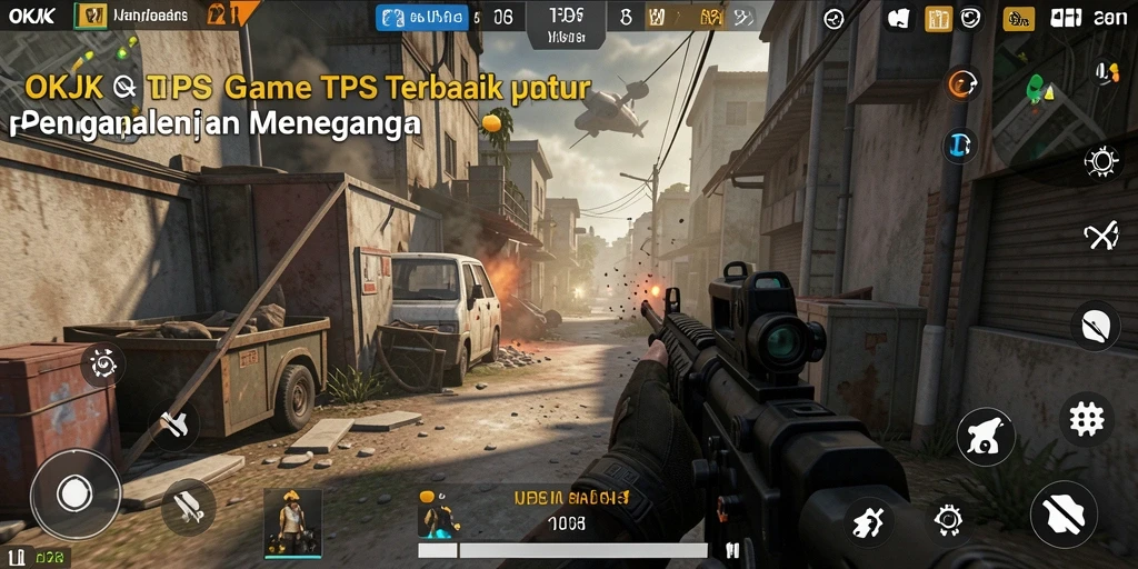 Screenshot dari gameplay seru OKJK yang penuh aksi TPS.