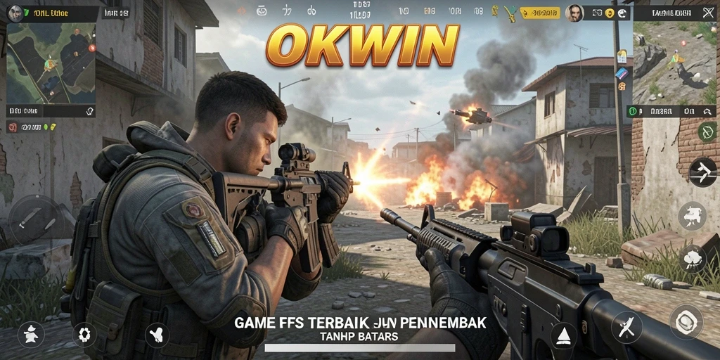 Lihat gameplay mendebarkan dari OKWIN saat pemain bertempur di arena.