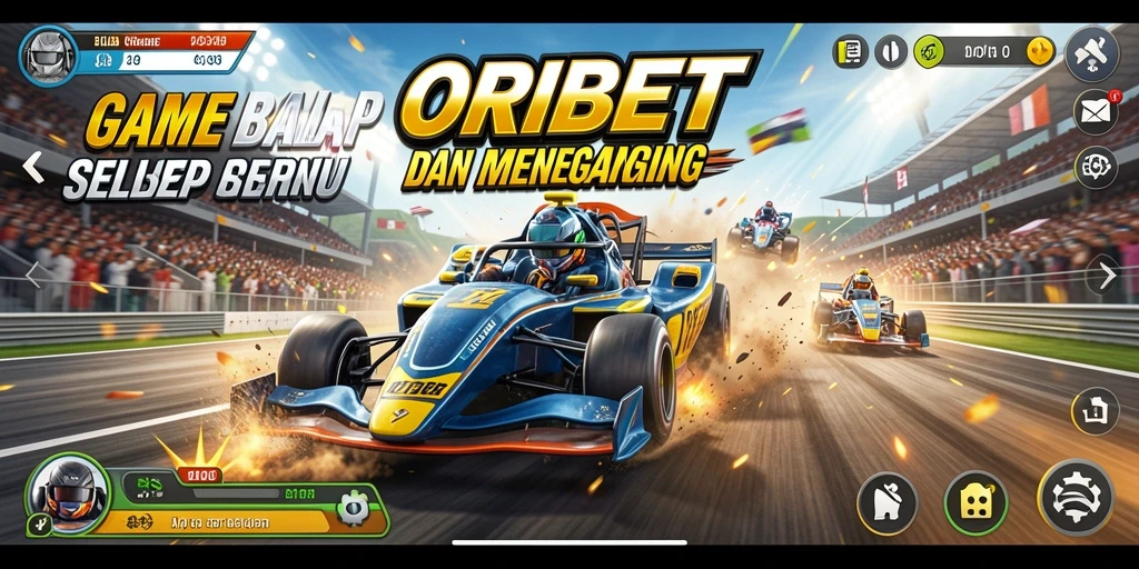 Screenshot dari gameplay balap ORIBET yang mendebarkan.