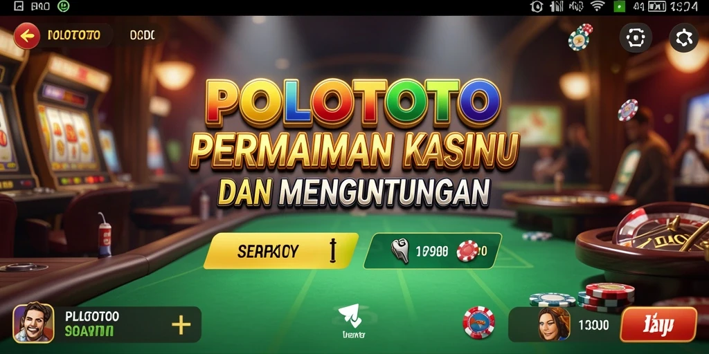 Gameplay menarik dari POLOTOTO, menampilkan suasana Kasino yang mendebarkan.