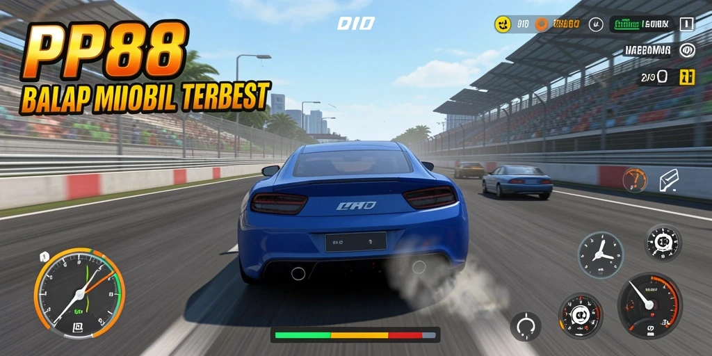 Screenshot gameplay PP88 yang menampilkan balapan yang seru dan grafis yang menawan.