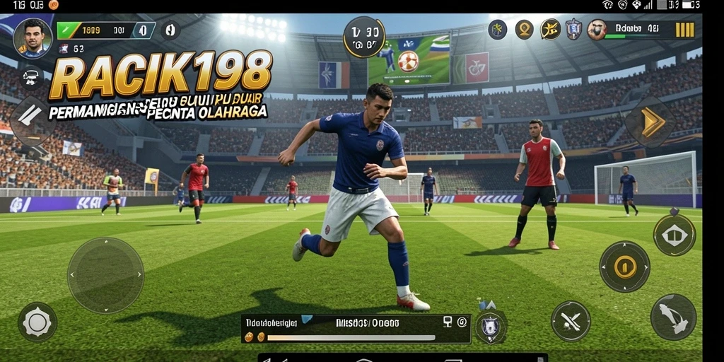 Tampilan gameplay seru dalam RACIK198 yang menampilkan pertandingan olahraga menarik.
