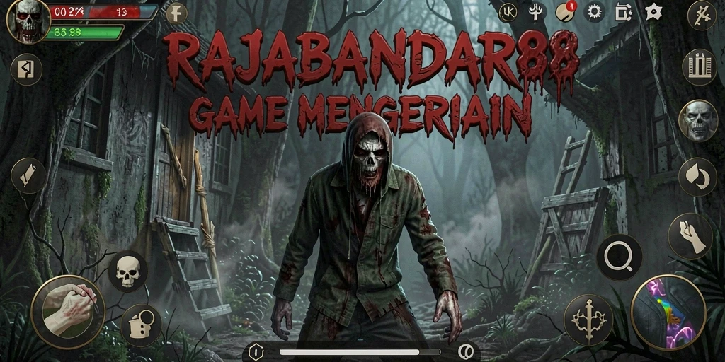 Tampilan gameplay menyeramkan dalam RAJABANDAR88 yang menegangkan.
