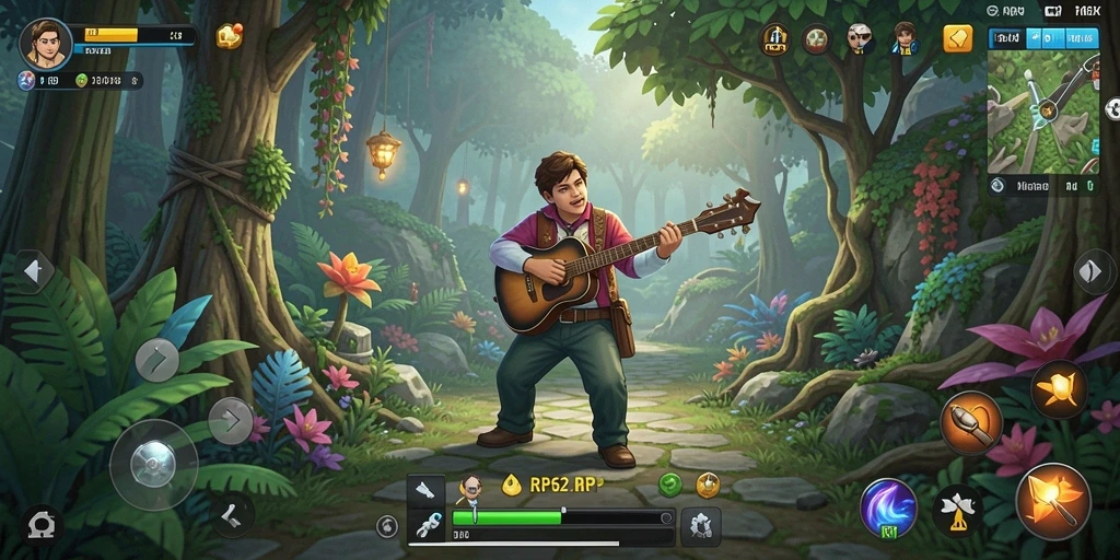 Tampilan gameplay RP62RP yang menampilkan interaksi musik yang menarik.