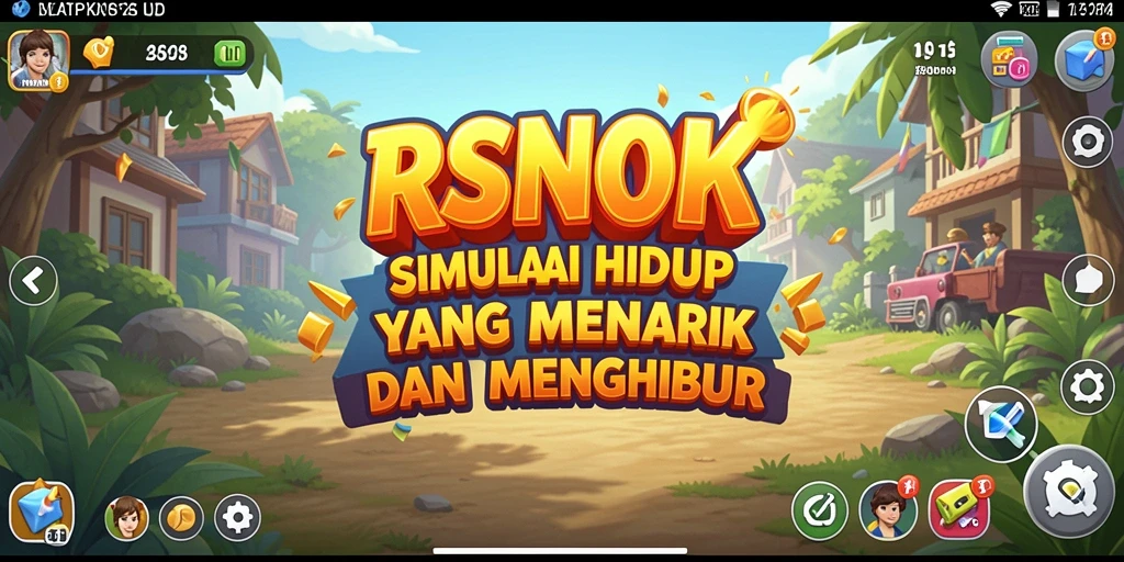 Tangkapan layar gameplay RSNOK menampilkan interaksi menarik dalam simulasi kehidupan.
