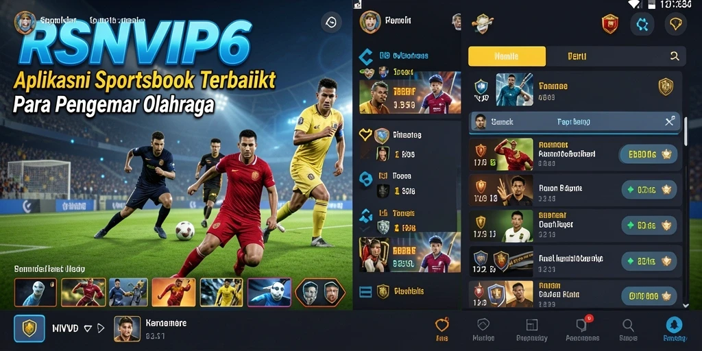 Tampilan gameplay RSNVIP6 yang menampilkan berbagai opsi taruhan olahraga.